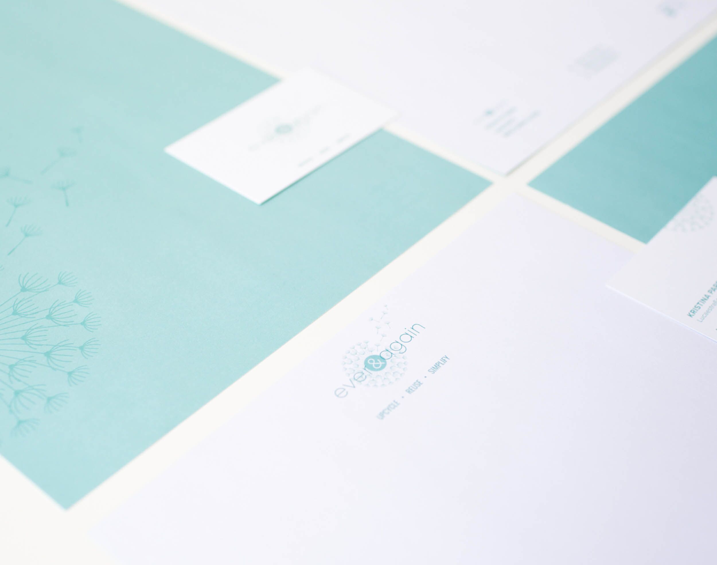 EVER & AGAIN - Logo \ Geschäftsausstattung \ Flyer \ Produkt-Shooting